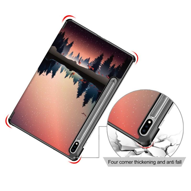 Capa De Celular Para Samsung Galaxy Tab S7 FE Floresta Reforçada