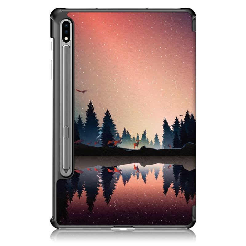 Capa De Celular Para Samsung Galaxy Tab S7 FE Floresta Reforçada