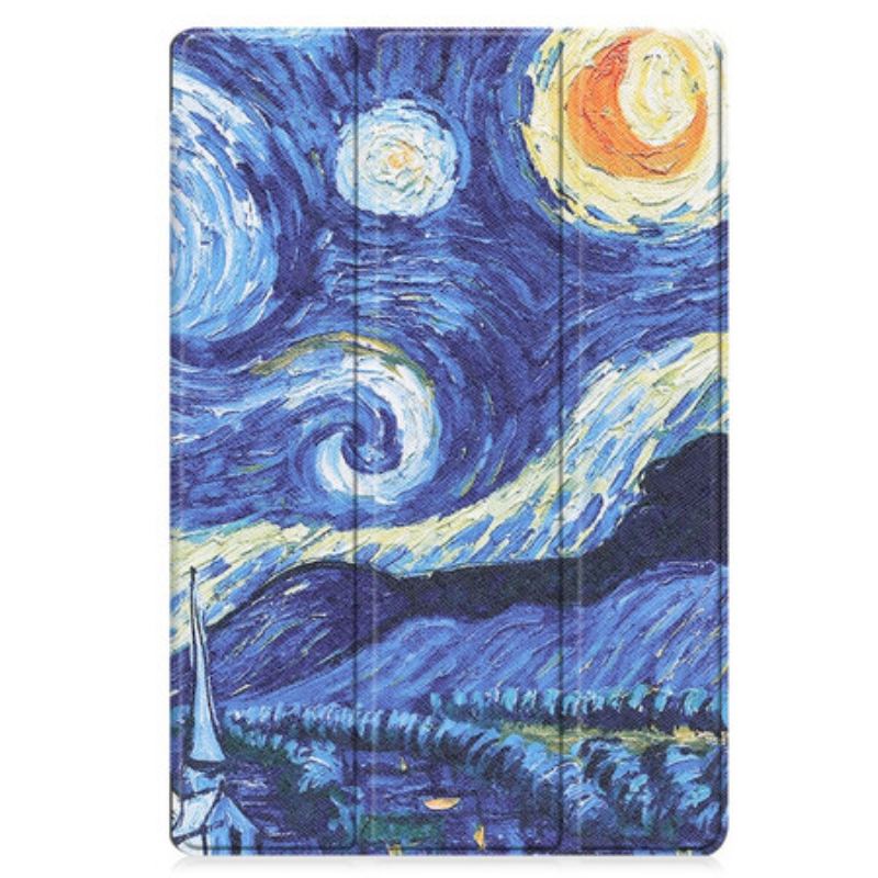 Capa De Celular Para Samsung Galaxy Tab S7 FE Porta Caneta Noite Estrelada