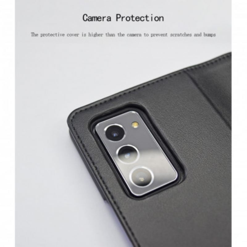 Capa De Celular Para Samsung Galaxy Z Fold 2 Flip Couro Genuíno Preto