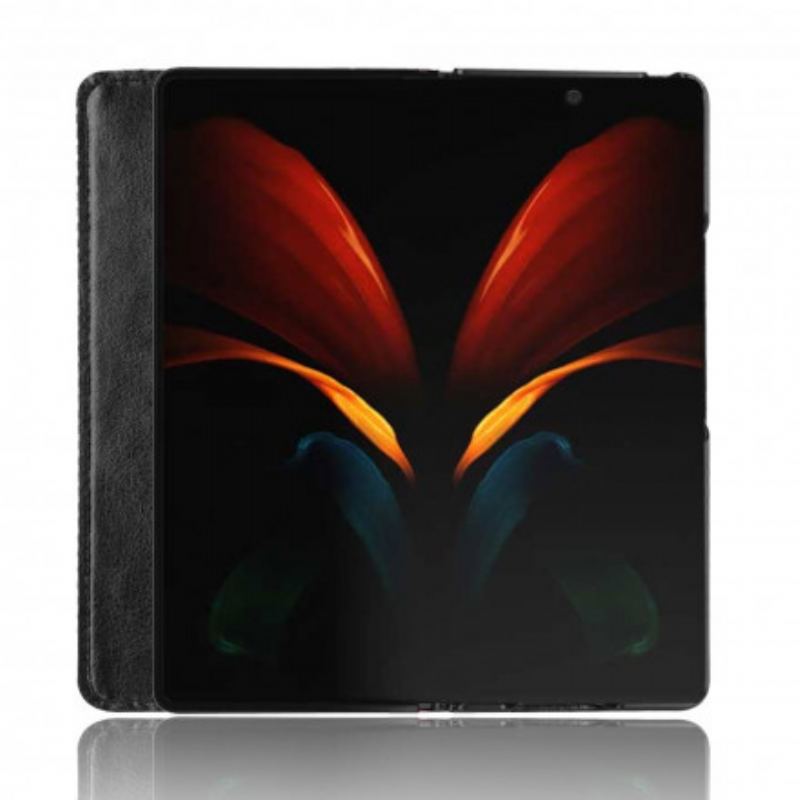 Capa De Celular Para Samsung Galaxy Z Fold 2 Flip Efeito Couro Estilizado