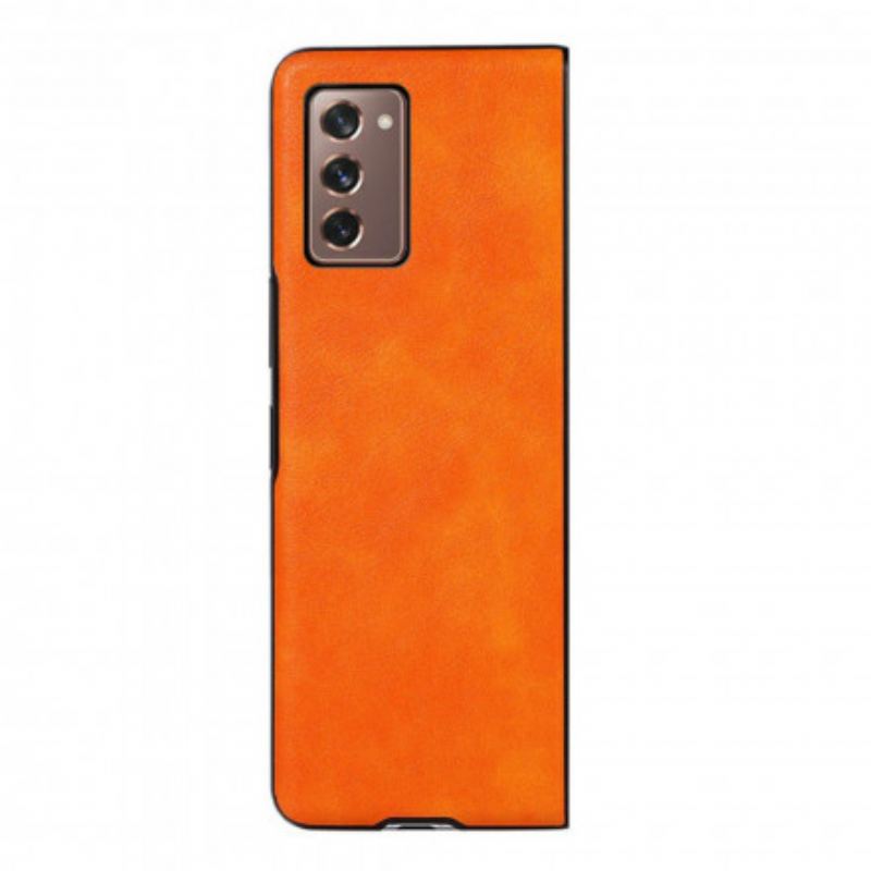 Capa Para Samsung Galaxy Z Fold 2 Cor De Couro Falso