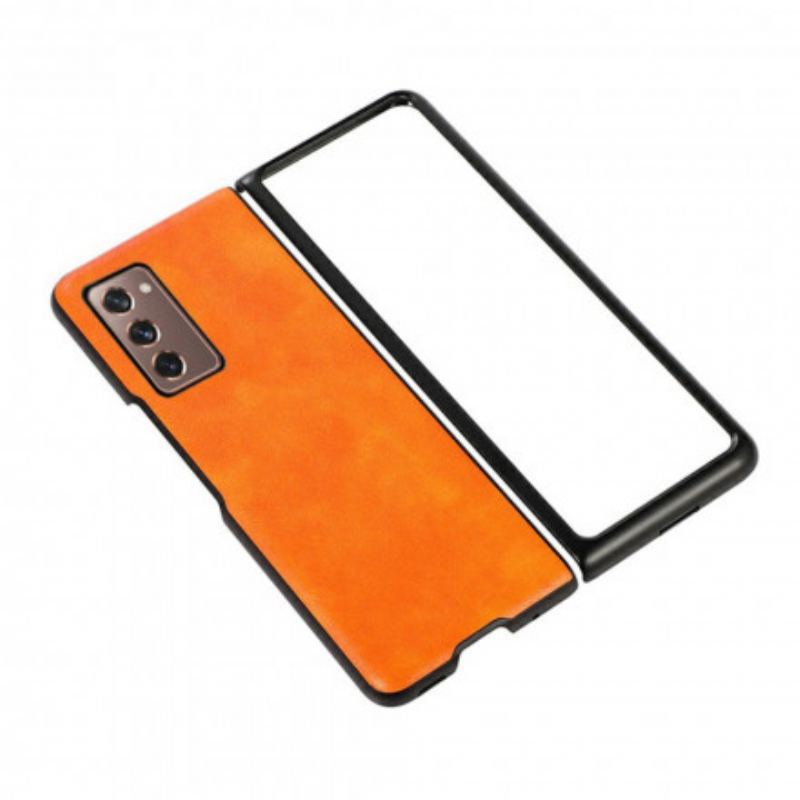 Capa Para Samsung Galaxy Z Fold 2 Cor De Couro Falso
