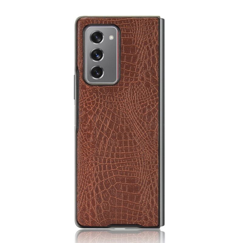 Capa Para Samsung Galaxy Z Fold 2 Estilo De Pele De Crocodilo