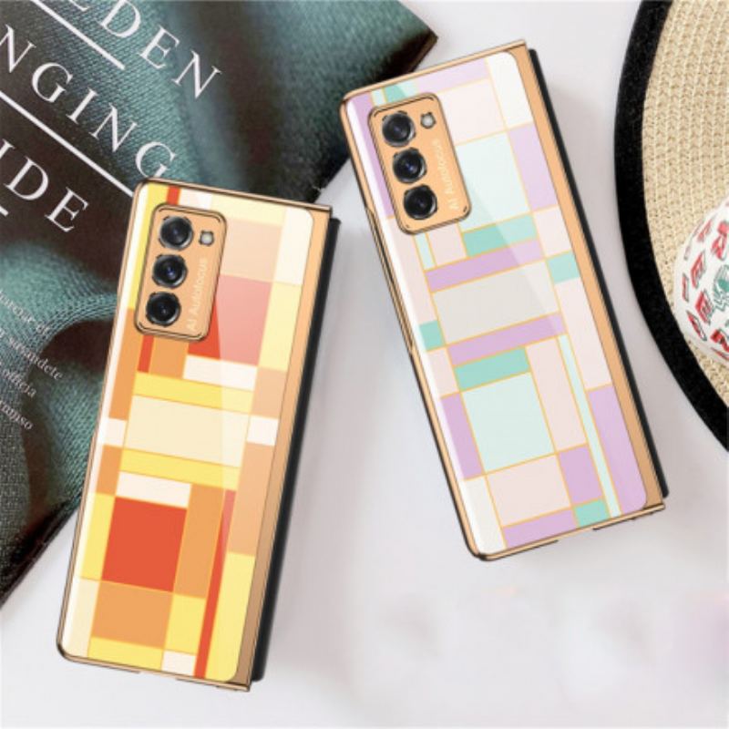 Capa Para Samsung Galaxy Z Fold 2 Vidro Temperado De Design Colorido Gkk