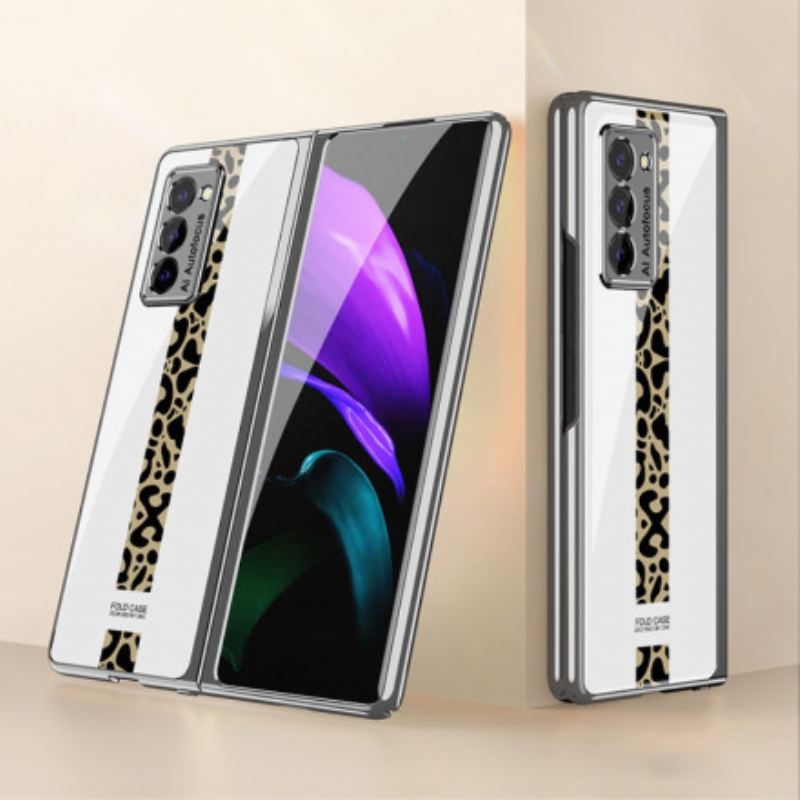 Capa Para Samsung Galaxy Z Fold 2 Vidro Temperado Leopardo Gkk