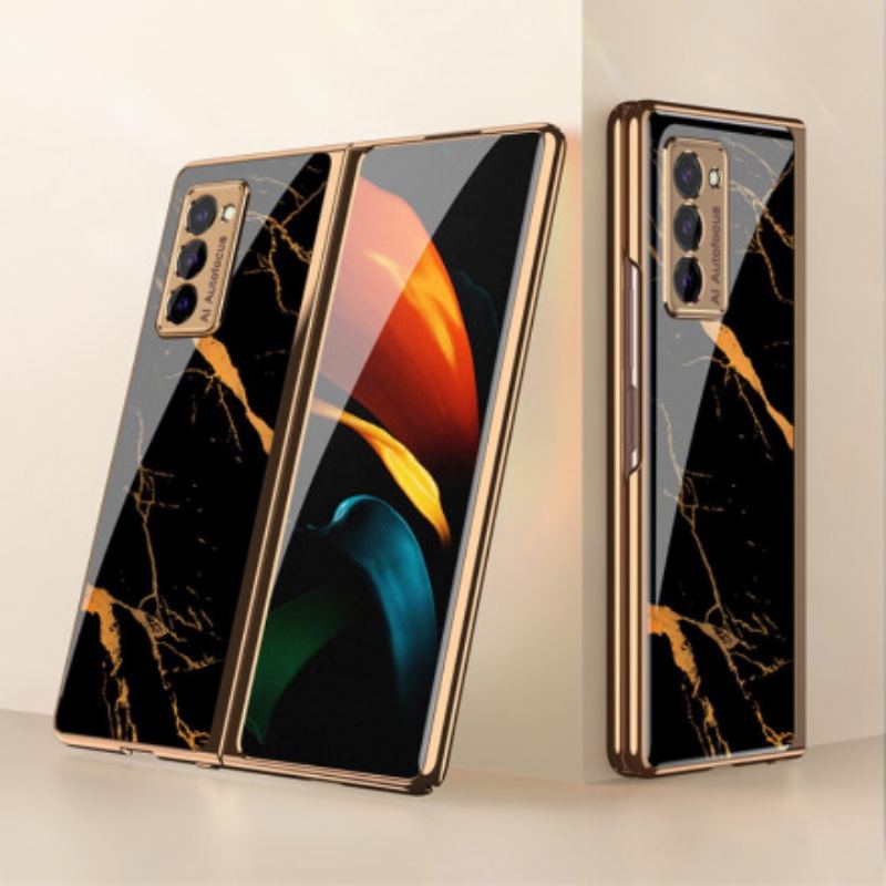 Capa Para Samsung Galaxy Z Fold 2 Vidro Temperado De Mármore Gkk