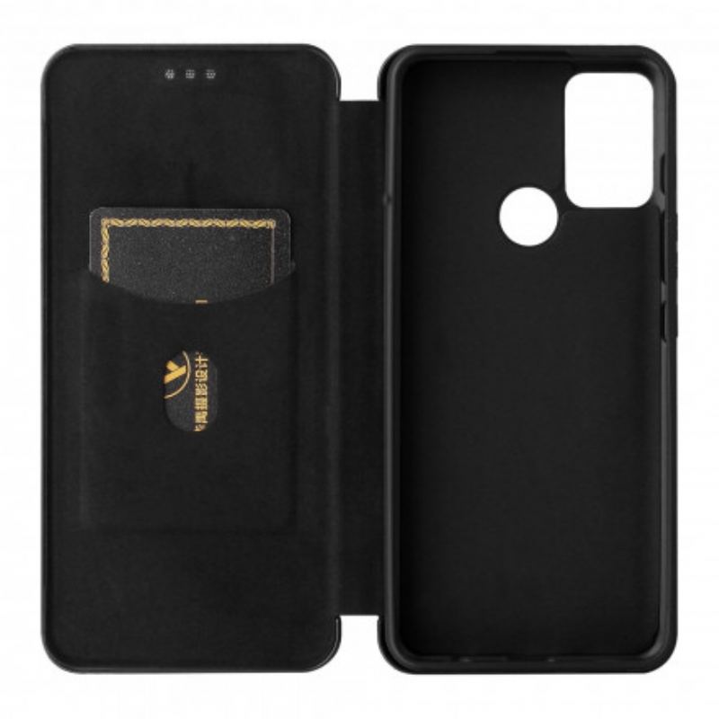 Capa De Celular Para Moto G50 Flip Silicone Carbono