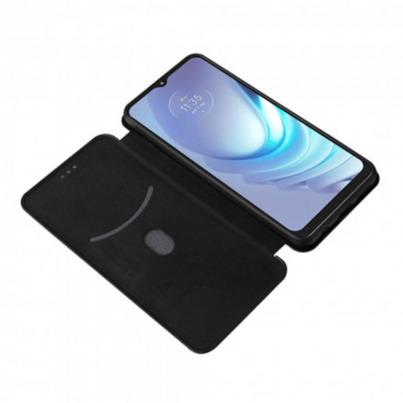 Capa De Celular Para Moto G50 Flip Silicone Carbono
