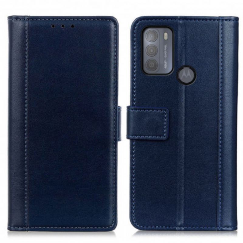 Capa De Couro Para Moto G50 Estilo De Couro