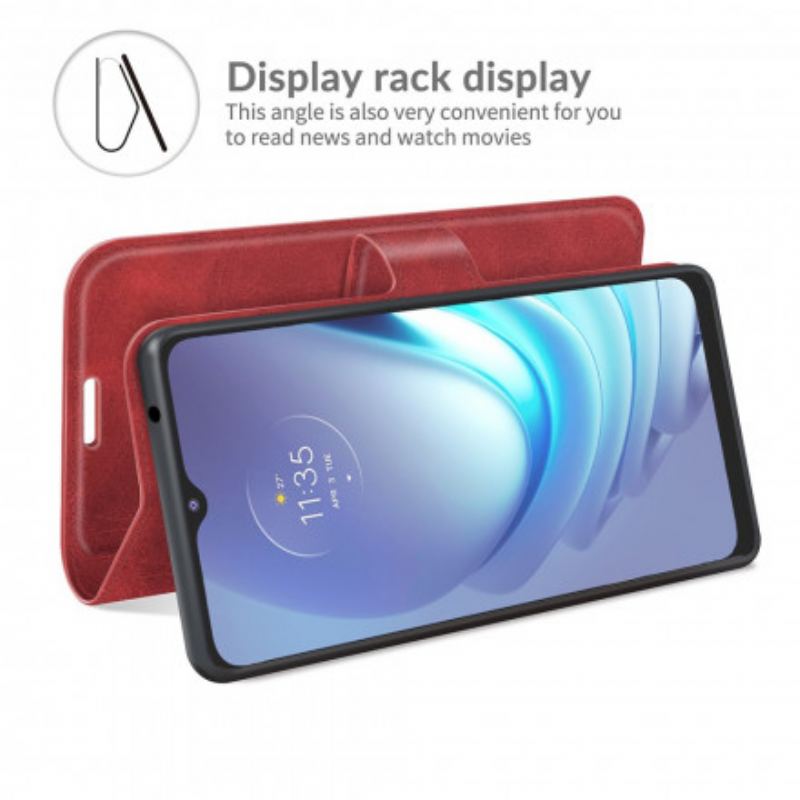 Capa De Couro Para Moto G50 Estilo Design De Couro