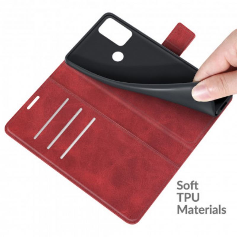Capa De Couro Para Moto G50 Estilo Design De Couro