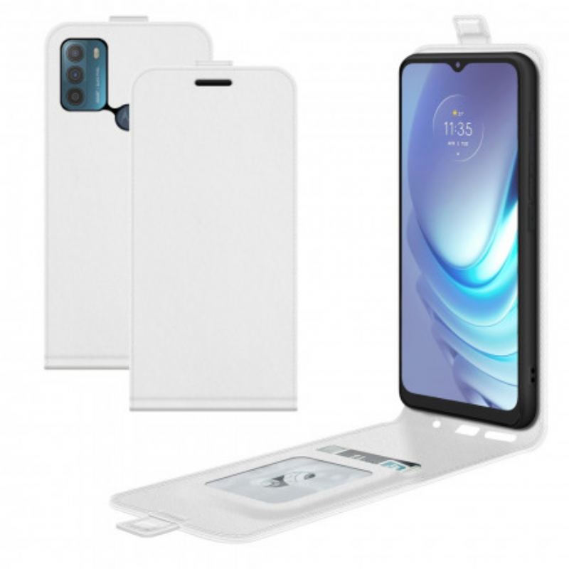 Capa De Couro Para Moto G50 Flip Efeito De Couro Com Aba Vertical