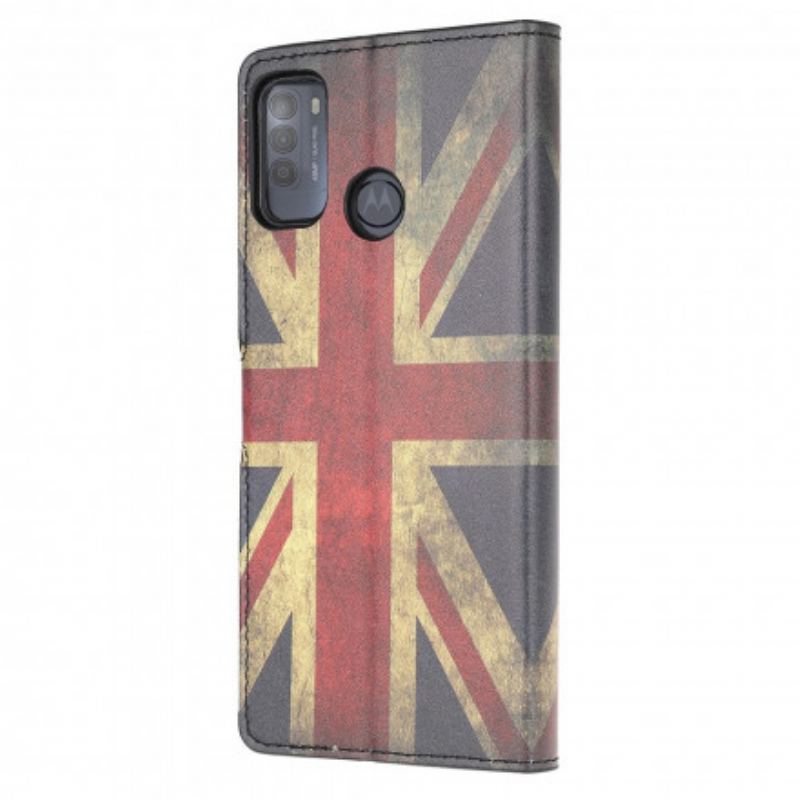 Capa Flip Para Moto G50 Bandeira Da Inglaterra