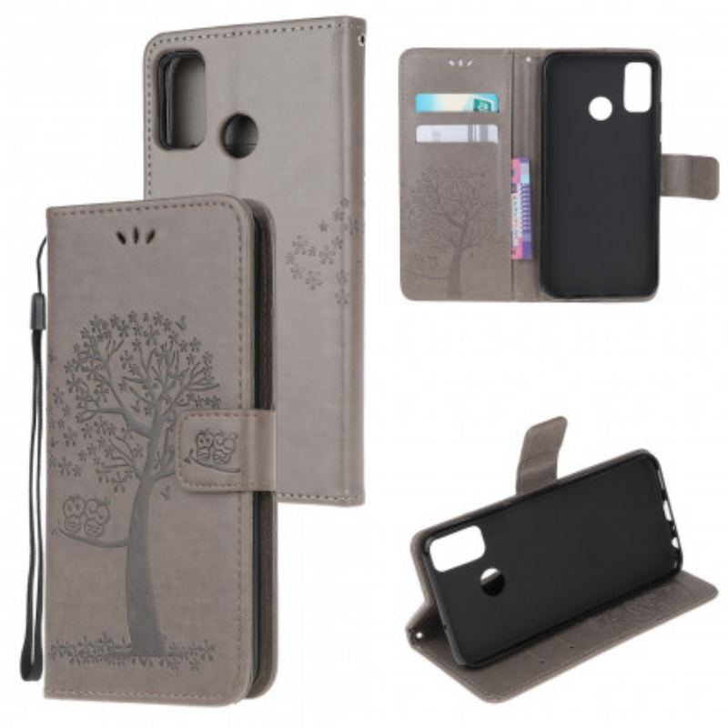 Capa Flip Para Moto G50 De Cordão Tanga E Corujas