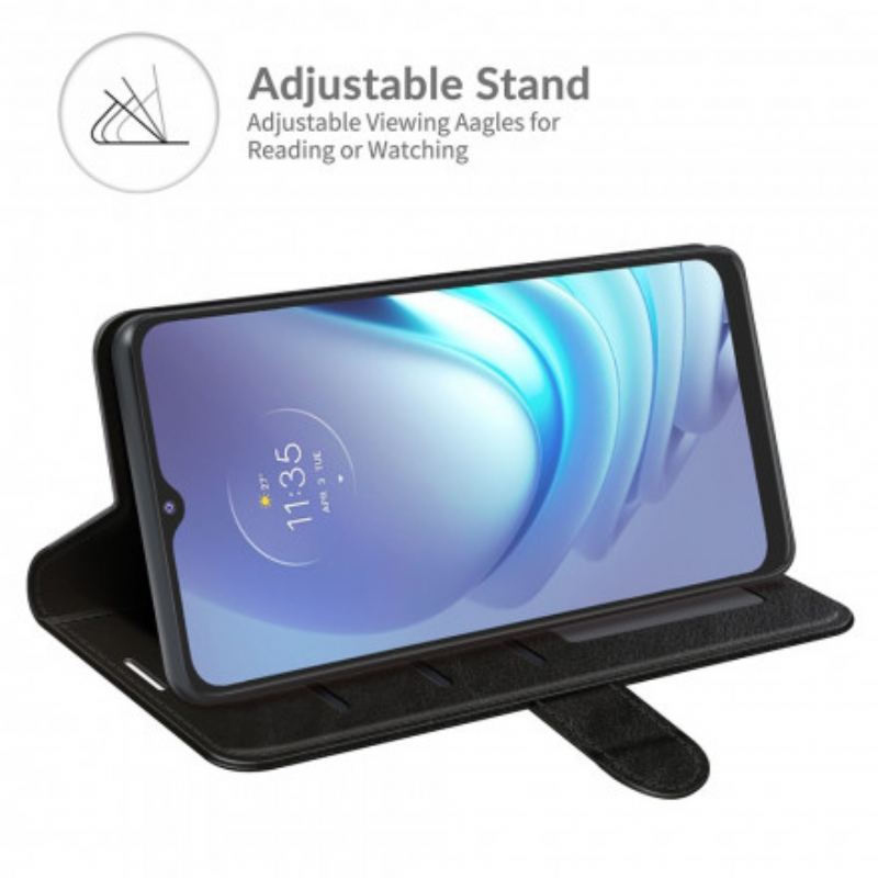 Capa Folio Para Moto G50 Efeito Couro Designer