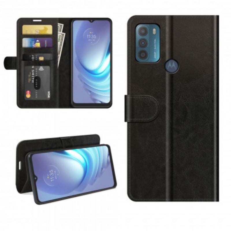 Capa Folio Para Moto G50 Efeito Couro Designer