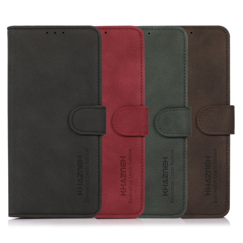 Capa De Couro Para Samsung Galaxy M52 5G Efeito Couro Vintage Khazneh