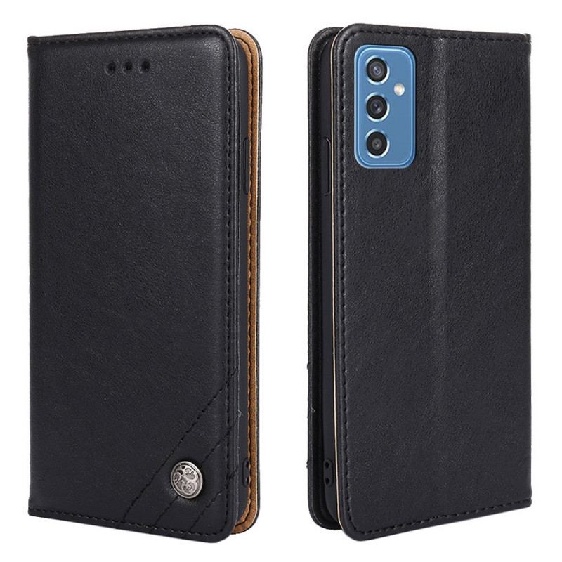 Capa De Couro Para Samsung Galaxy M52 5G Couro Escovado