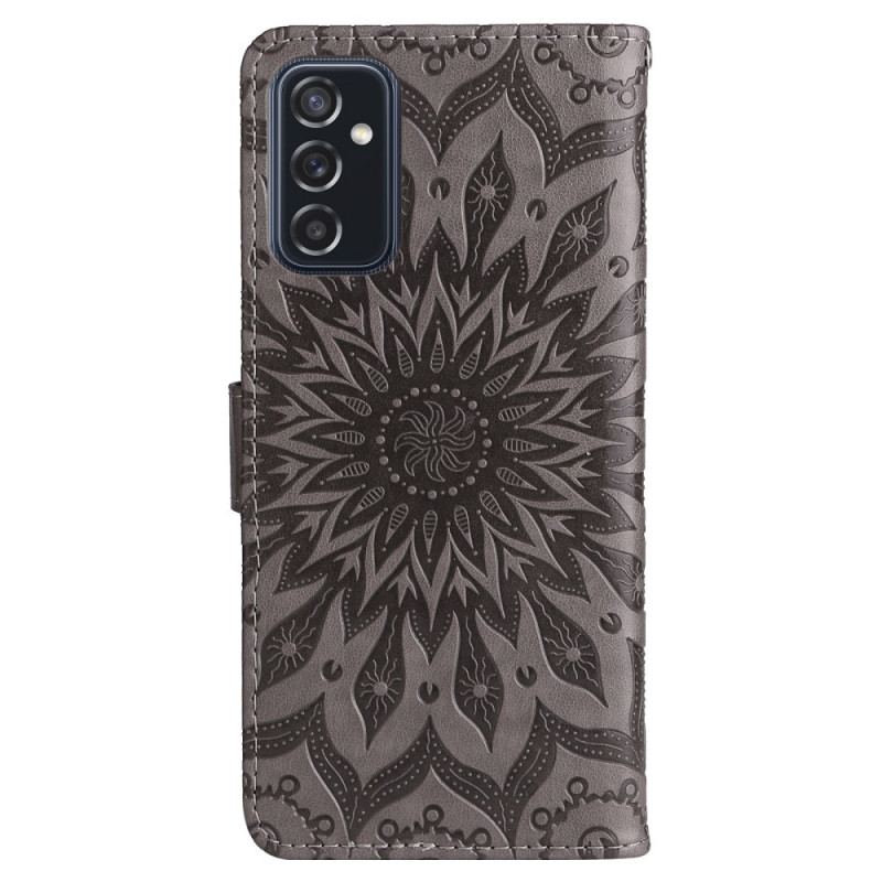 Capa De Couro Para Samsung Galaxy M52 5G Mandala Oriental