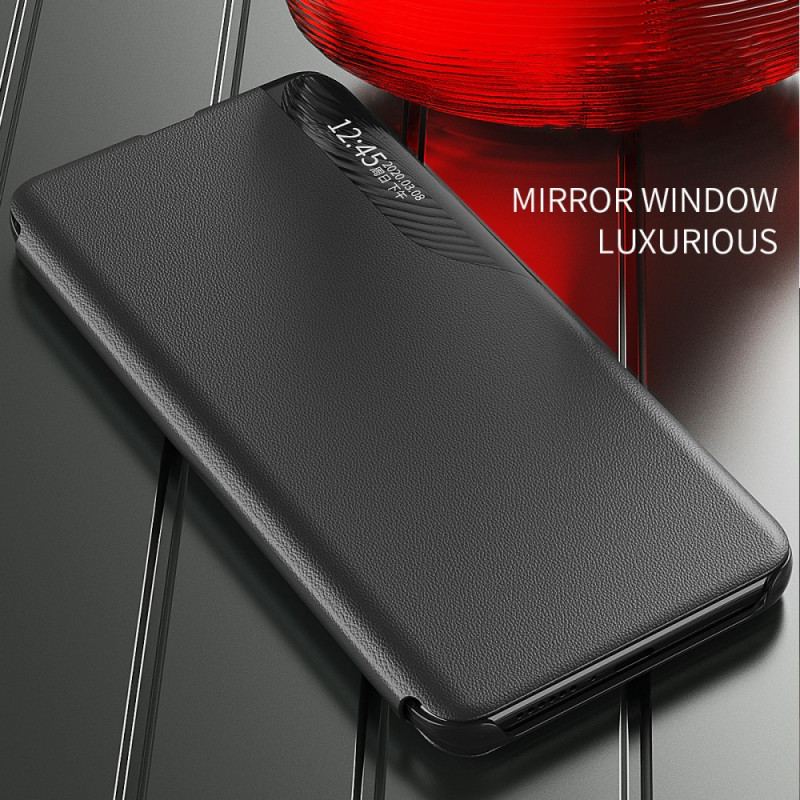 Capa De Couro Para Samsung Galaxy M52 5G Couro Sintético Com Tela Integrada