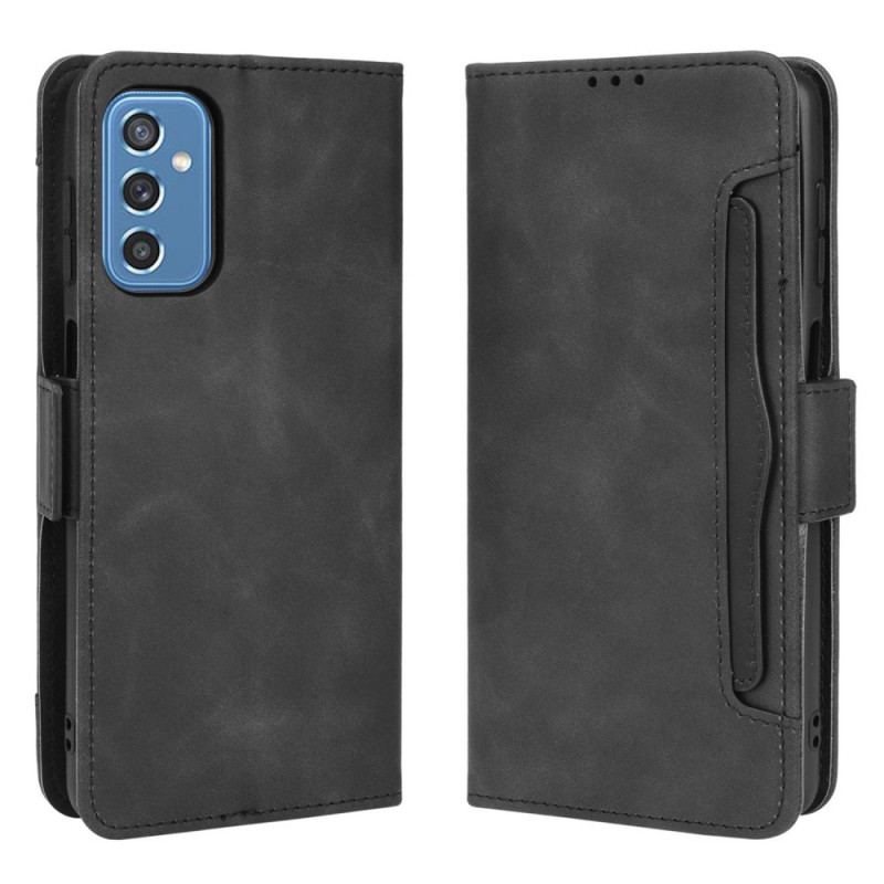 Capa Em Pele Para Samsung Galaxy M52 5G Titular Do Cartão Frontal
