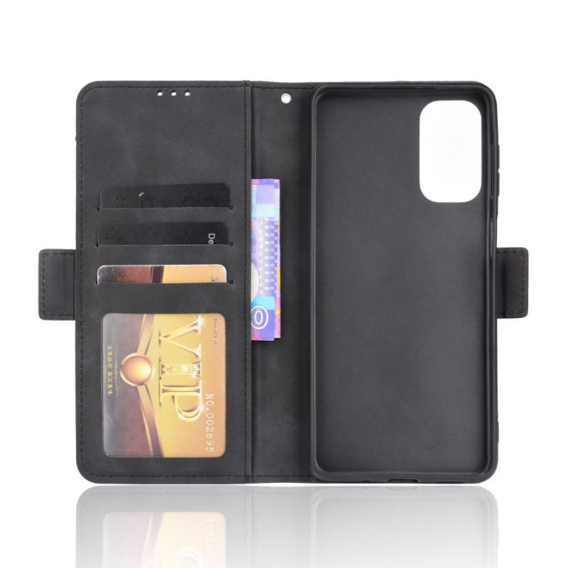 Capa Em Pele Para Samsung Galaxy M52 5G Titular Do Cartão Frontal