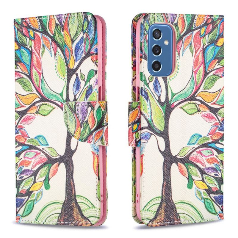 Capa Flip Para Samsung Galaxy M52 5G Árvore De Arco-íris