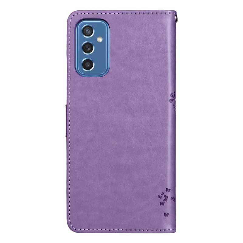 Capa Flip Para Samsung Galaxy M52 5G Árvore Florida E Gato