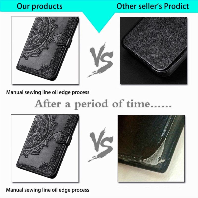 Capa Flip Para Samsung Galaxy M52 5G Mandala Trançada