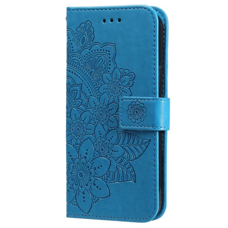 Capa Folio Para Samsung Galaxy M52 5G Flores De Mandala