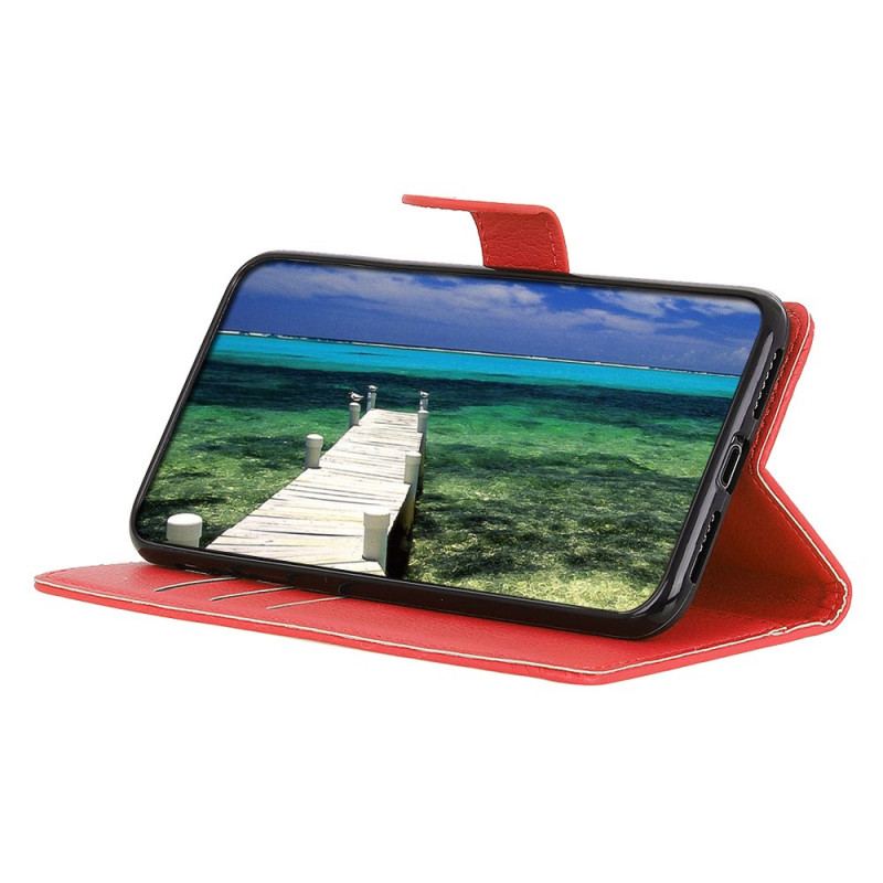 Capa Folio Para Samsung Galaxy M52 5G Textura Lichia