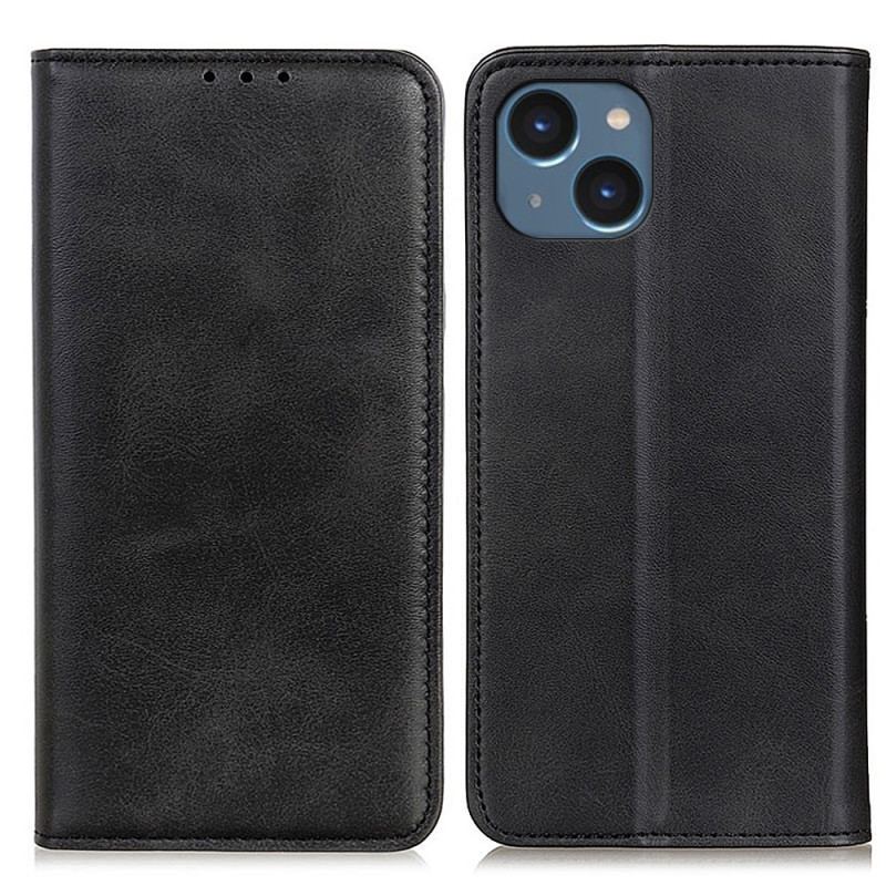 Capa De Celular Para iPhone 14 Flip Couro Rachado Elegância