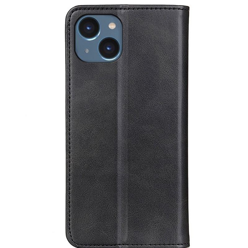 Capa De Celular Para iPhone 14 Flip Couro Rachado Elegância