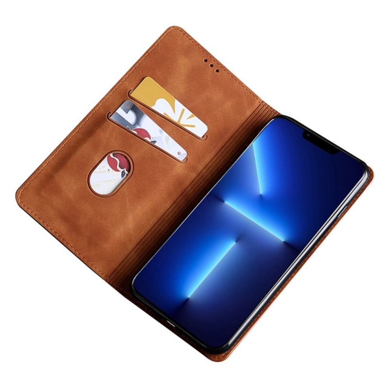 Capa De Celular Para iPhone 14 Flip Toque De Pele