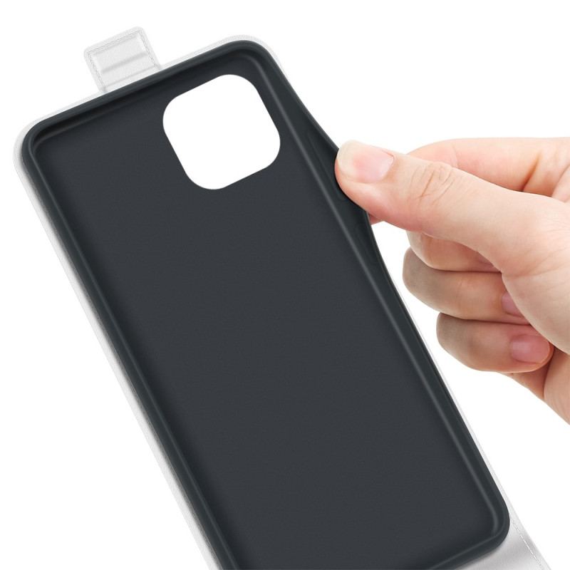 Capa De Couro Para iPhone 14 Flip Efeito De Couro Com Aba Vertical