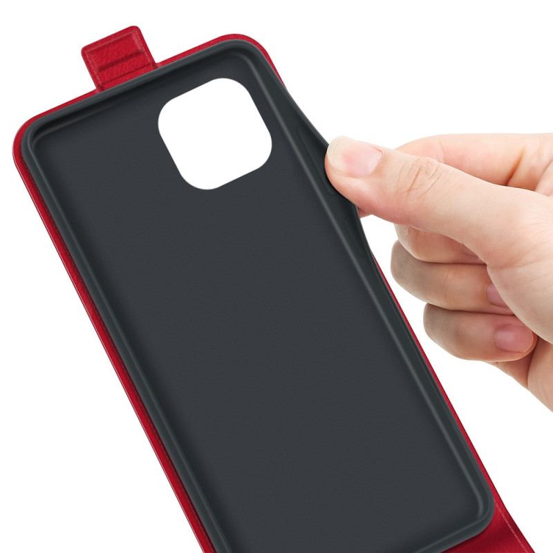 Capa De Couro Para iPhone 14 Flip Efeito De Couro Com Aba Vertical