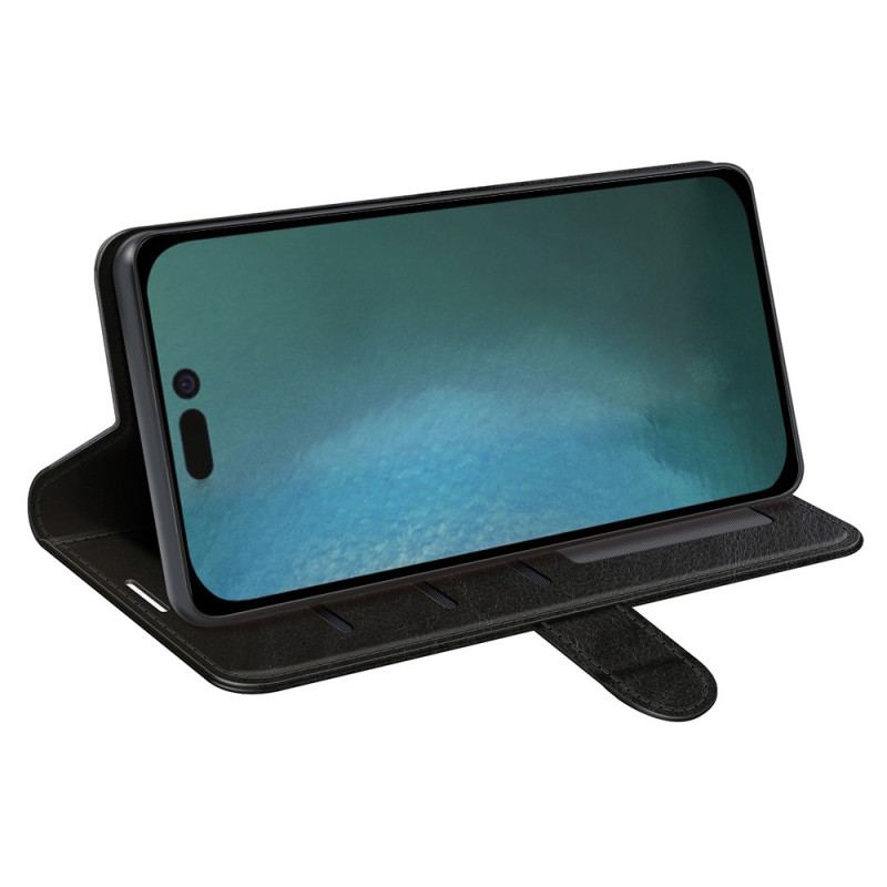 Capa Flip Para iPhone 14 Couro Sintético