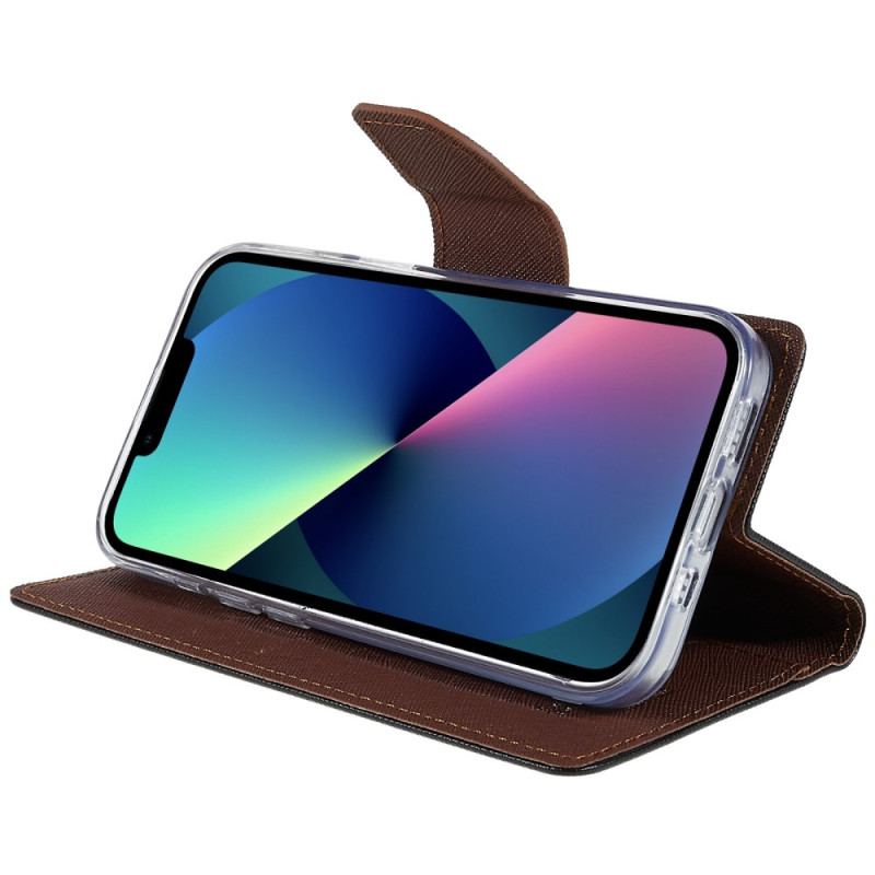 Capa Flip Para iPhone 14 Mercury Goospery De Dois Tons