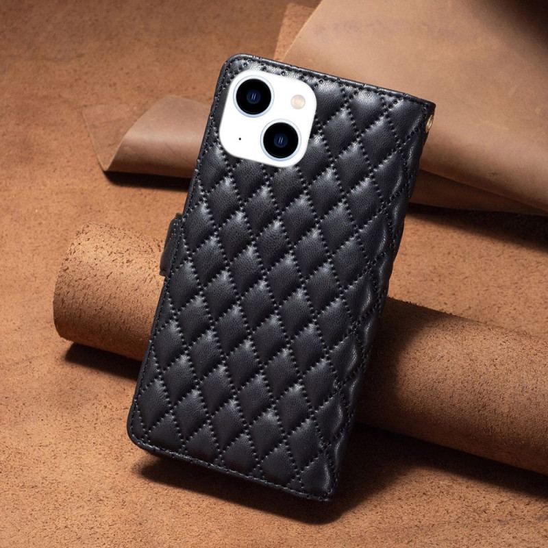 Capa Folio Para iPhone 14 Estilo De Cor Binfen Acolchoado