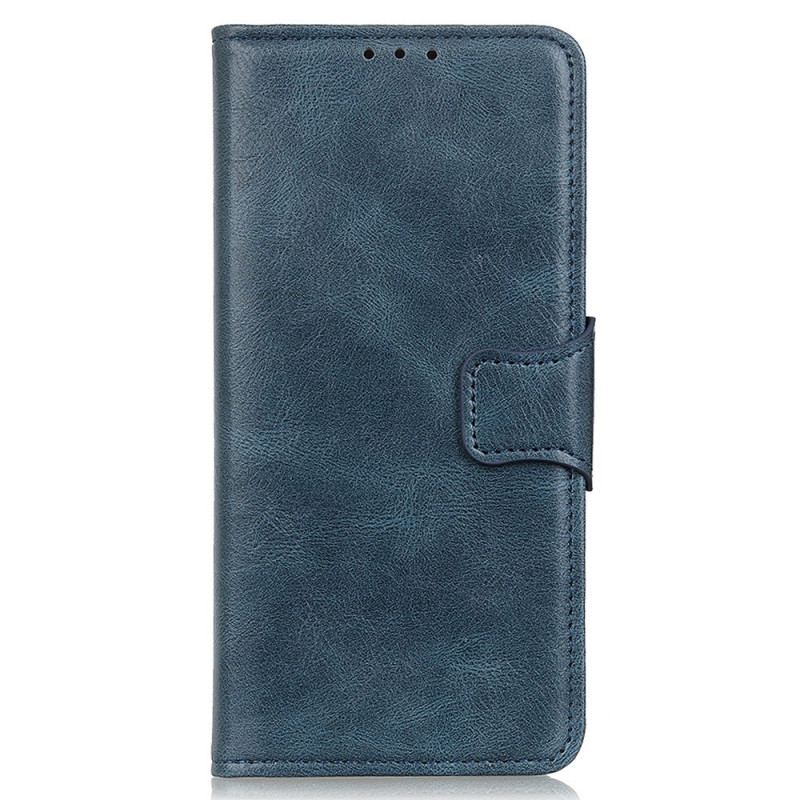 Capa Folio Para iPhone 14 Fecho De Couro Estilo Reversível