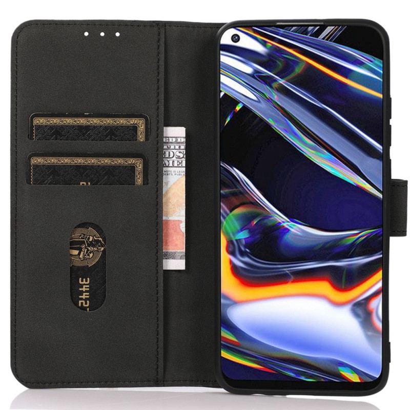 Capa Folio Para iPhone 14 Khazneh Moda Efeito Couro