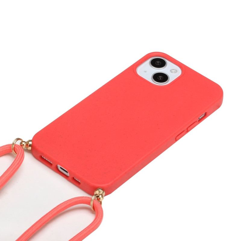 Capa Para iPhone 14 De celular Cordão De Palha De Trigo