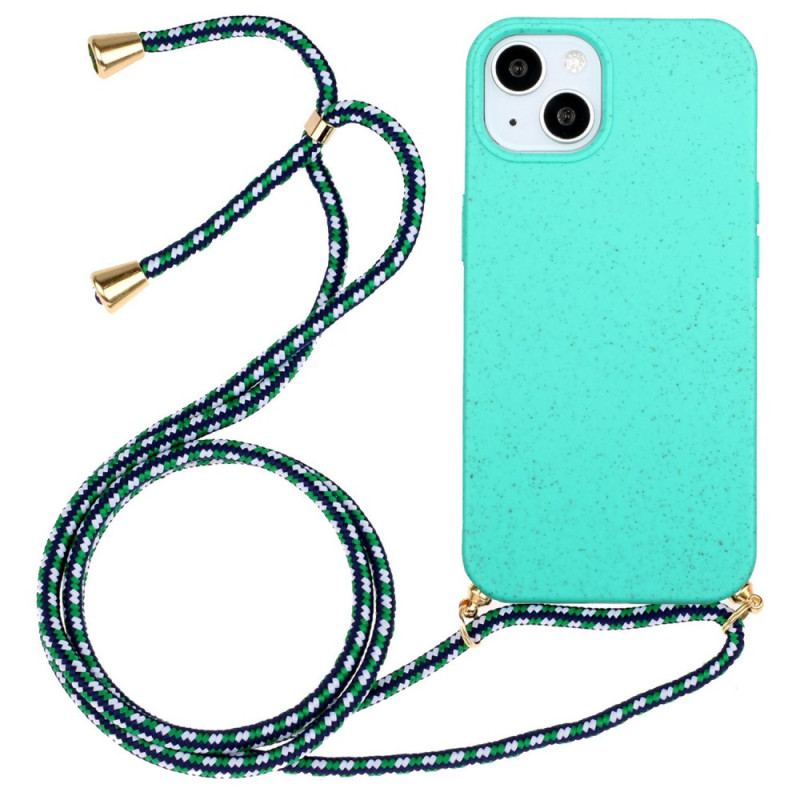 Capa Para iPhone 14 De celular Cordão De Palha De Trigo