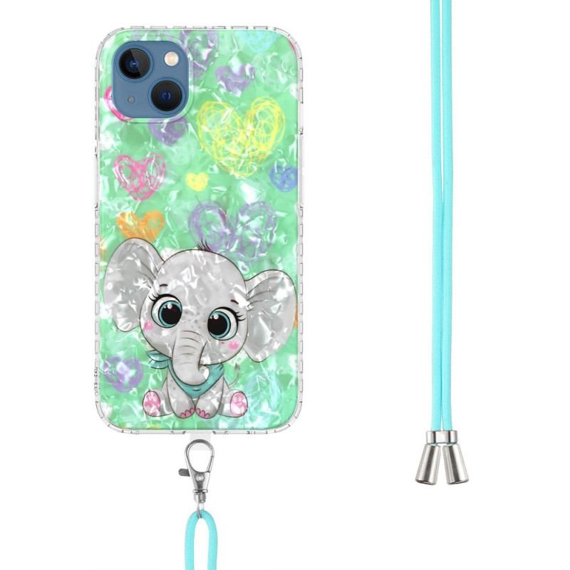 Capa Para iPhone 14 De celular Estilo Elefante Com Fio