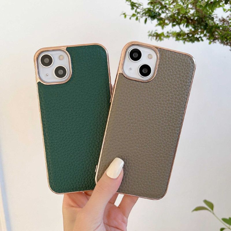 Capa Para iPhone 14 Couro Genuíno Série Star
