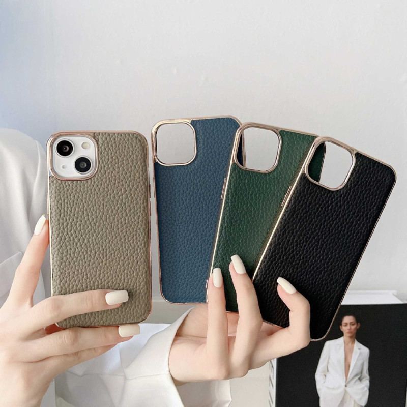 Capa Para iPhone 14 Couro Genuíno Série Star