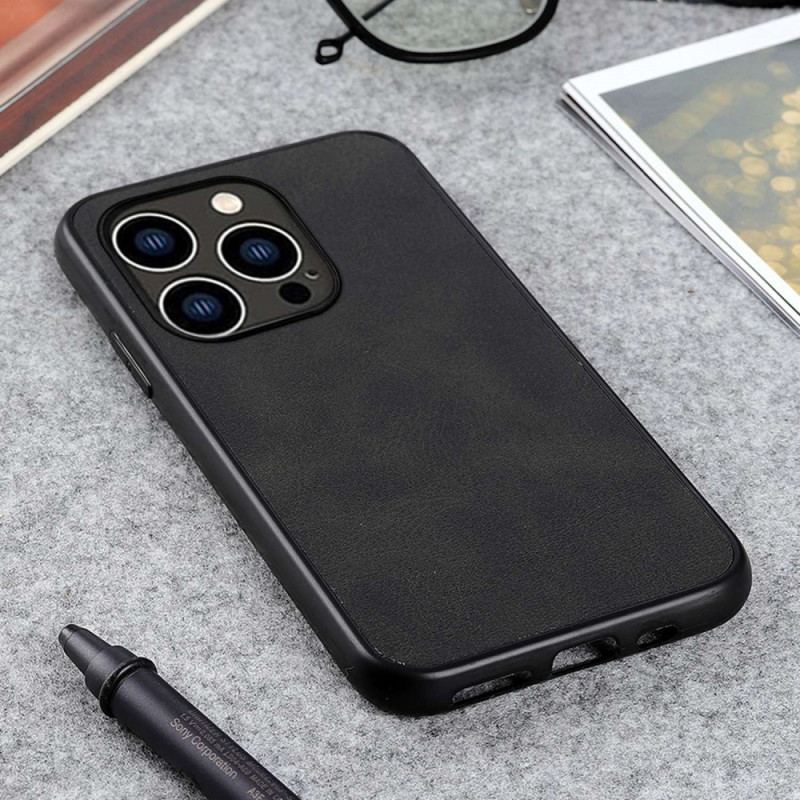 Capa Para iPhone 14 Efeito De Couro De Aparência Refinada