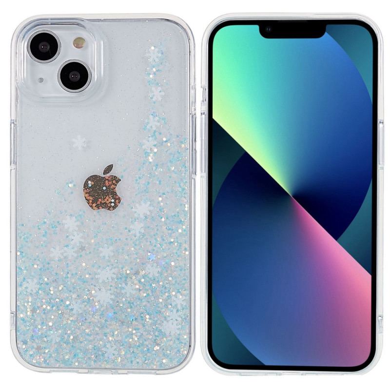 Capa Para iPhone 14 Flocos De Lantejoulas