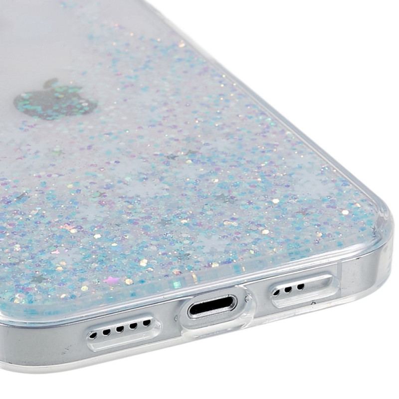 Capa Para iPhone 14 Flocos De Lantejoulas
